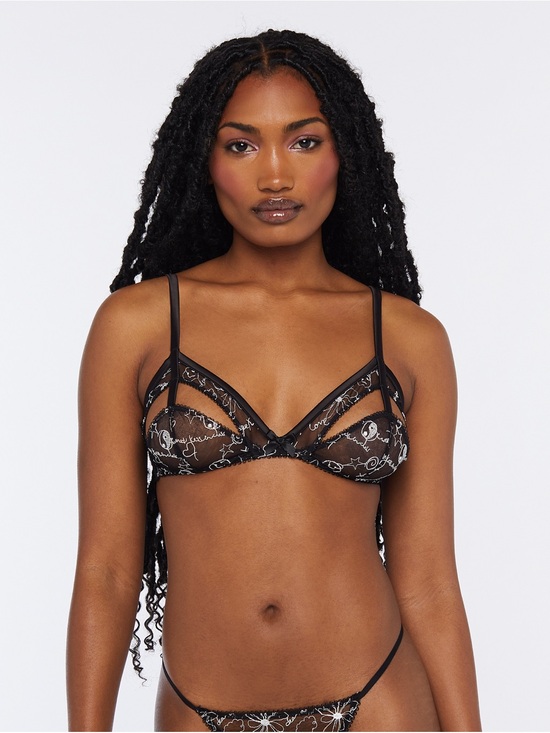 Savage X Fenty Other - Savage X Fenty Dear Diary Mesh Bralette, Crotchless Panties and Diary